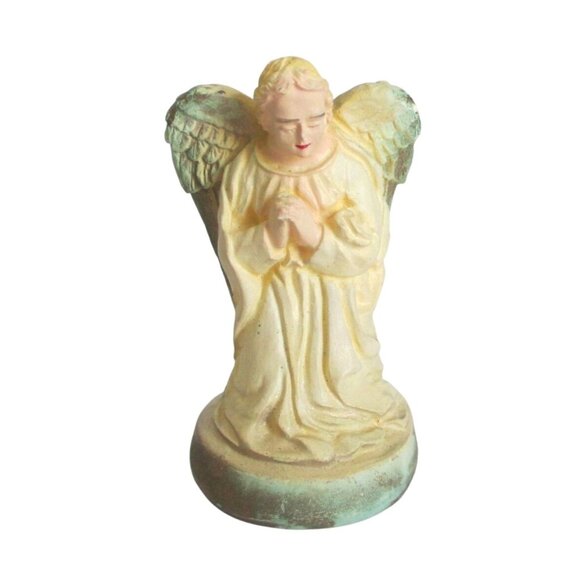 Vintage Nativity Praying Angel Figurine 3-1/4" Tall Hand-Painted Religious Decor - Picture 1 of 5